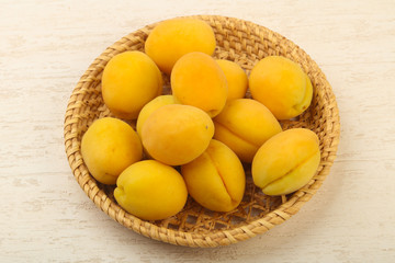 Ripe sweet apricots