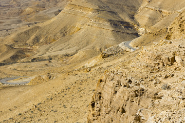 Landscape of the desert in Israel
