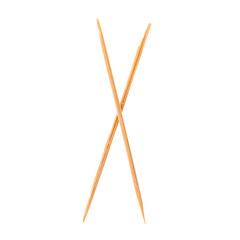 Toothpicks isolated on white. and Old roman antique alphabet number Top view