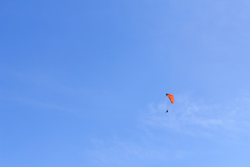 People play glider in the sky