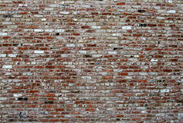 red white brick wall texture background old