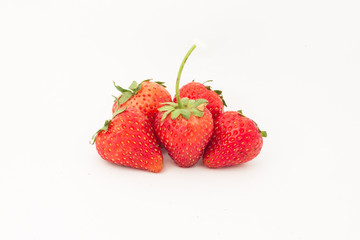 Strawberries isolated over white background