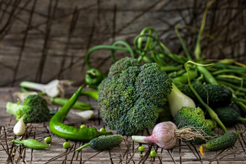 Fresh green vegetables