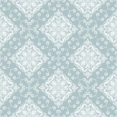 Classic seamless vector blue and white pattern. Traditional orient ornament. Classic vintage background