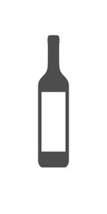 Wine bottle vector icon isolated on white background