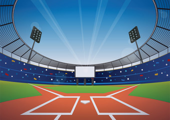 Baseball stadium background