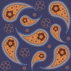 Paisley repeated background for wallpapers, banners and covers