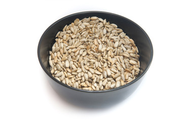 Plate with sunflower seeds