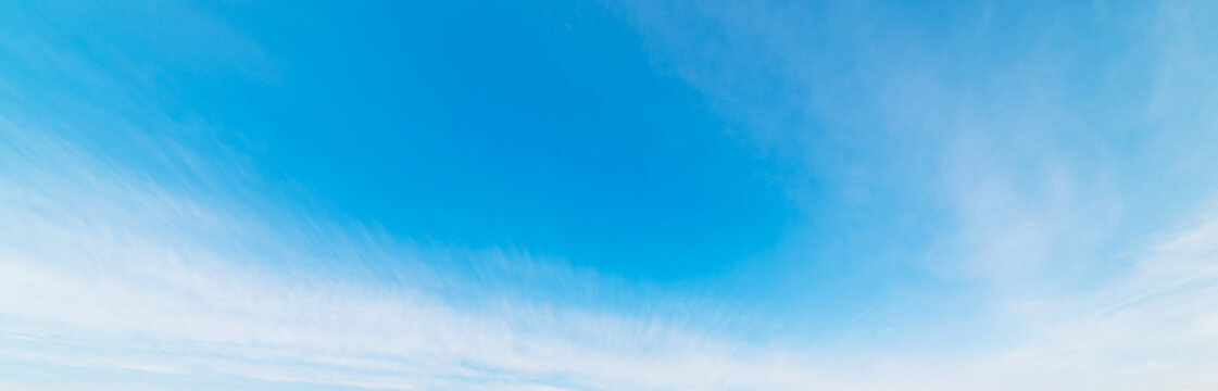 Blue sky and cirrus clouds