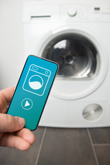 Control smart home washing machine