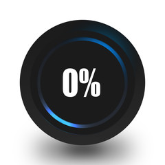 0 percent icon.