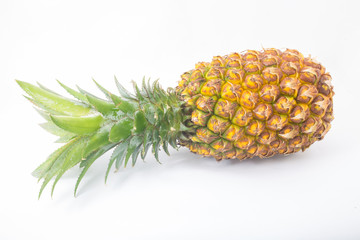 Fresh tasty pineapple isolated on white backgound