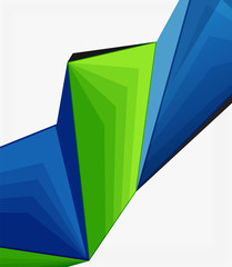 Fototapeta premium Low poly geometric 3d shape background