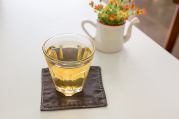 Glass with the water