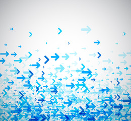 White background with blue arrows.