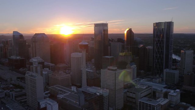 Aerial Canada Calgary June 2017 Sunset 4K Inspire 2 ProRes