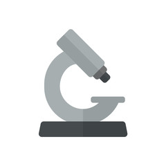 Microscope flat icon, filled vector sign, colorful pictogram isolated on white. Research symbol, logo illustration. Flat style design