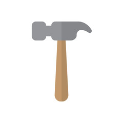 Hammer flat icon, filled vector sign, colorful pictogram isolated on white. Symbol, logo illustration. Flat style design