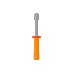 Screwdriver flat icon, filled vector sign, colorful pictogram isolated on white. Symbol, logo illustration. Flat style design