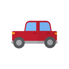 Car flat icon, filled vector sign, colorful pictogram isolated on white. Vehicle symbol, logo illustration. Flat style design