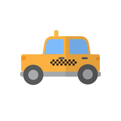 Taxi flat icon, filled vector sign, colorful pictogram isolated on white. Symbol, logo illustration. Flat style design