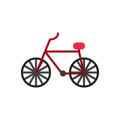 Fototapeta na wymiar Bicycle, bike flat icon, filled vector sign, colorful pictogram isolated on white. Cycling symbol, logo illustration. Flat style design