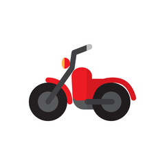 Motorbike flat icon, filled vector sign, colorful pictogram isolated on white. Symbol, logo illustration. Flat style design