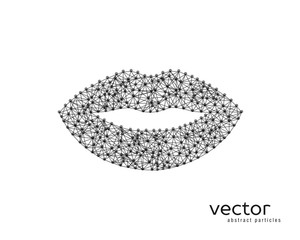 Abstract vector illustration of lips.