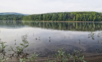 Beautiful Vlasina lake (Serbia) at dusk