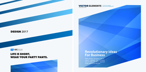 Set of Abstract vector design elements for graphic layout. Modern business background