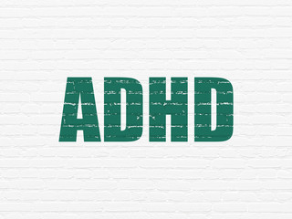 Obraz premium Medicine concept: ADHD on wall background