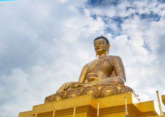 largest gilded Buddha, bronze statue of buddha in the capital city of Thimphu, Bhutan