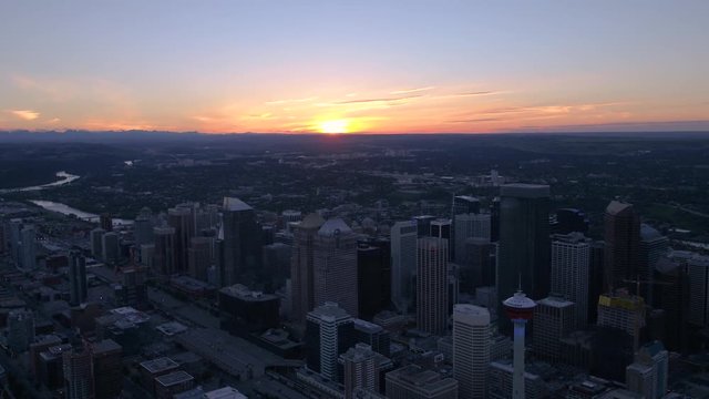 Aerial Canada Calgary June 2017 Sunset 4K Inspire 2 ProRes