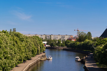City river on a sunny day
