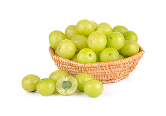 Indian gooseberry on white background