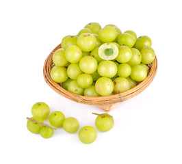 Indian gooseberry on white background