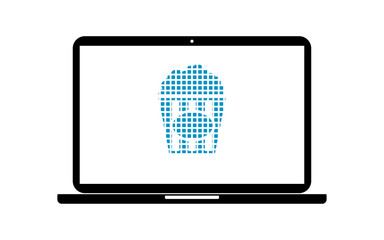 Pixel Icon Laptop - Popcorn Streaming