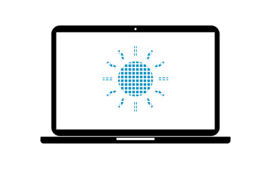 Pixel Icon Laptop - Sonne