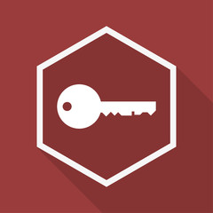 Poly Button mit Schatten - Schlüssel - Sicherung