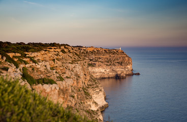 Fototapeta na wymiar El Faro de Ses Salines Mallorca