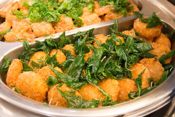  Catering food at a wedding party