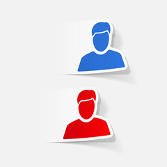 realistic design element: man