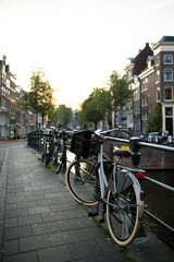 Fototapeta na wymiar Bicicletta ad amsterdam