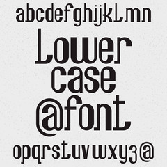 Lower case font. Black lowercase letters. Isolated english alphabet.