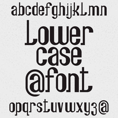 Lower case font. Black lowercase letters. Isolated english alphabet.