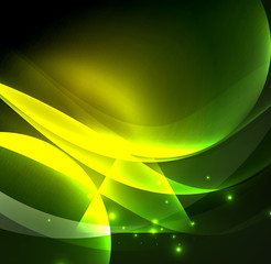 Glowing geometric shapes