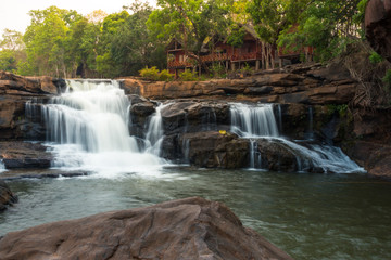 Fototapeta premium Waterfall at the Boloven, Laos