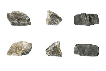 Group Set Stones isolated on white background