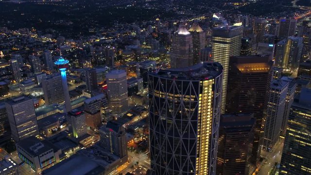 Aerial Canada Calgary June 2017 Night 4K Inspire 2 ProRes