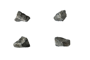 Group Set Stones isolated on white background